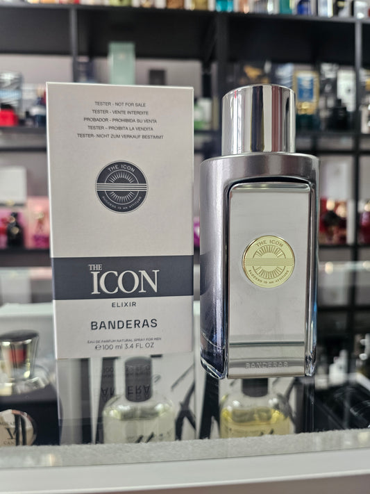 The ICON Elixir Tester box 3.4oz EDP by Antonio Banderas